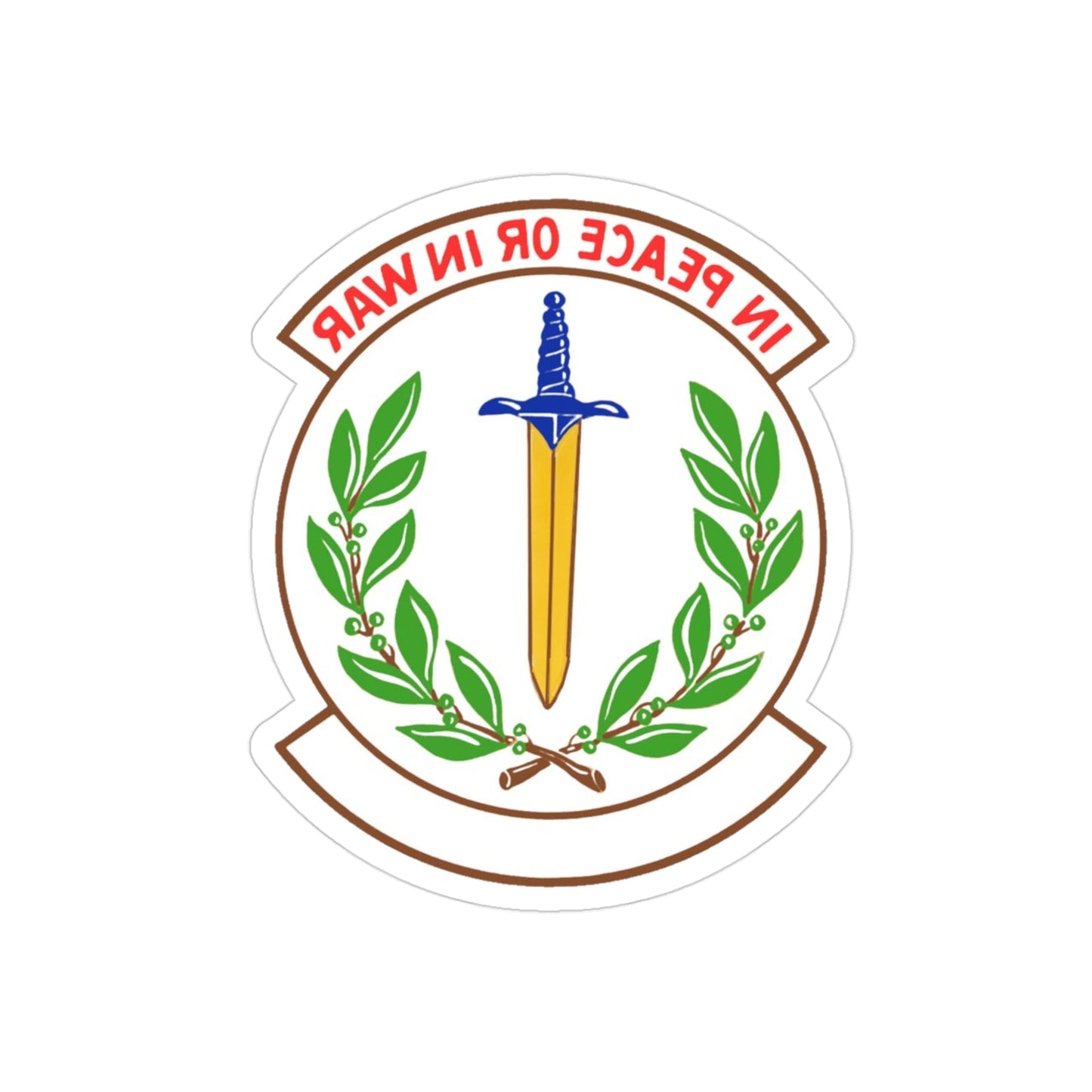 355 Security Forces Squadron ACC (U.S. Air Force) REVERSE PRINT Transparent STICKER-3" × 3"-The Sticker Space