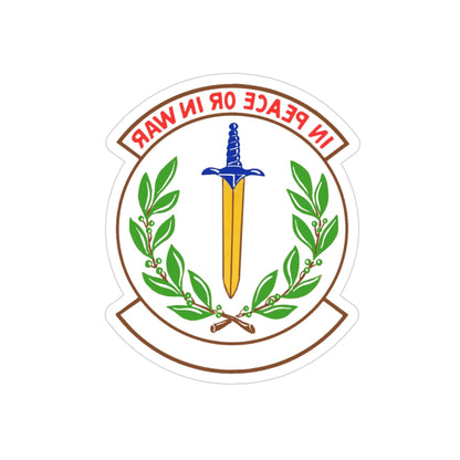 355 Security Forces Squadron ACC (U.S. Air Force) REVERSE PRINT Transparent STICKER-3" × 3"-The Sticker Space