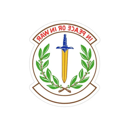 355 Security Forces Squadron ACC (U.S. Air Force) REVERSE PRINT Transparent Die-Cut STICKER 5 Inch Die-Cut Transparent - The Sticker Space