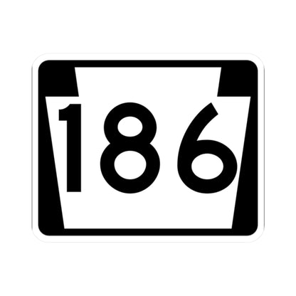 PA-186 (Pennsylvania) (Road Sign) STICKER Vinyl Kiss-Cut Decal
