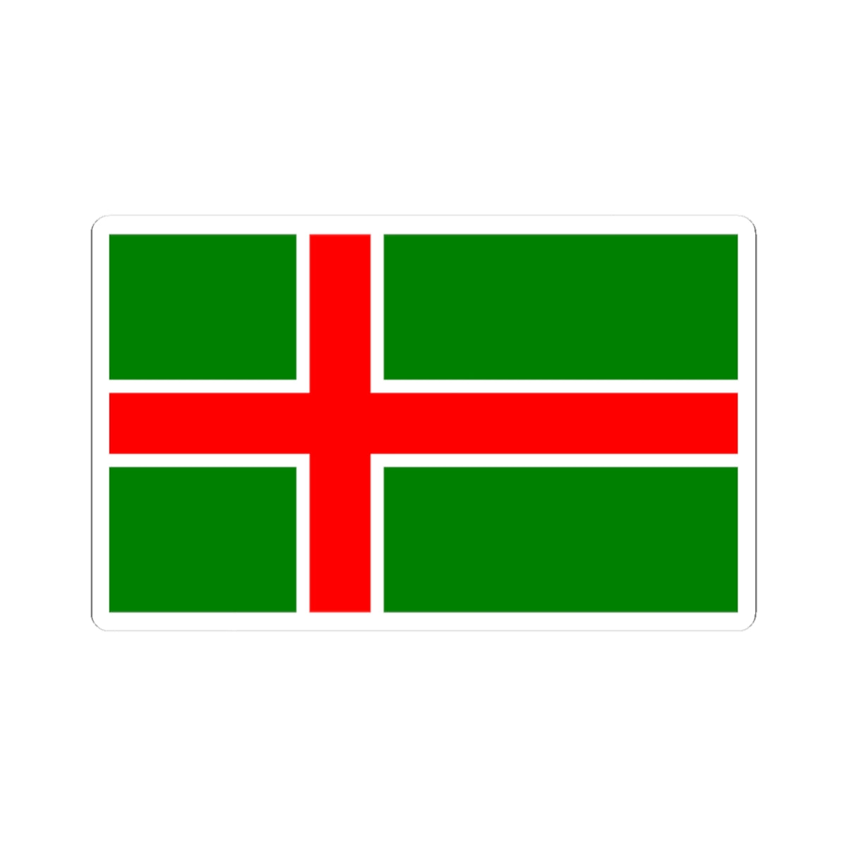 Flag of Smaland (Sweden) STICKER Vinyl Kiss-Cut Decal