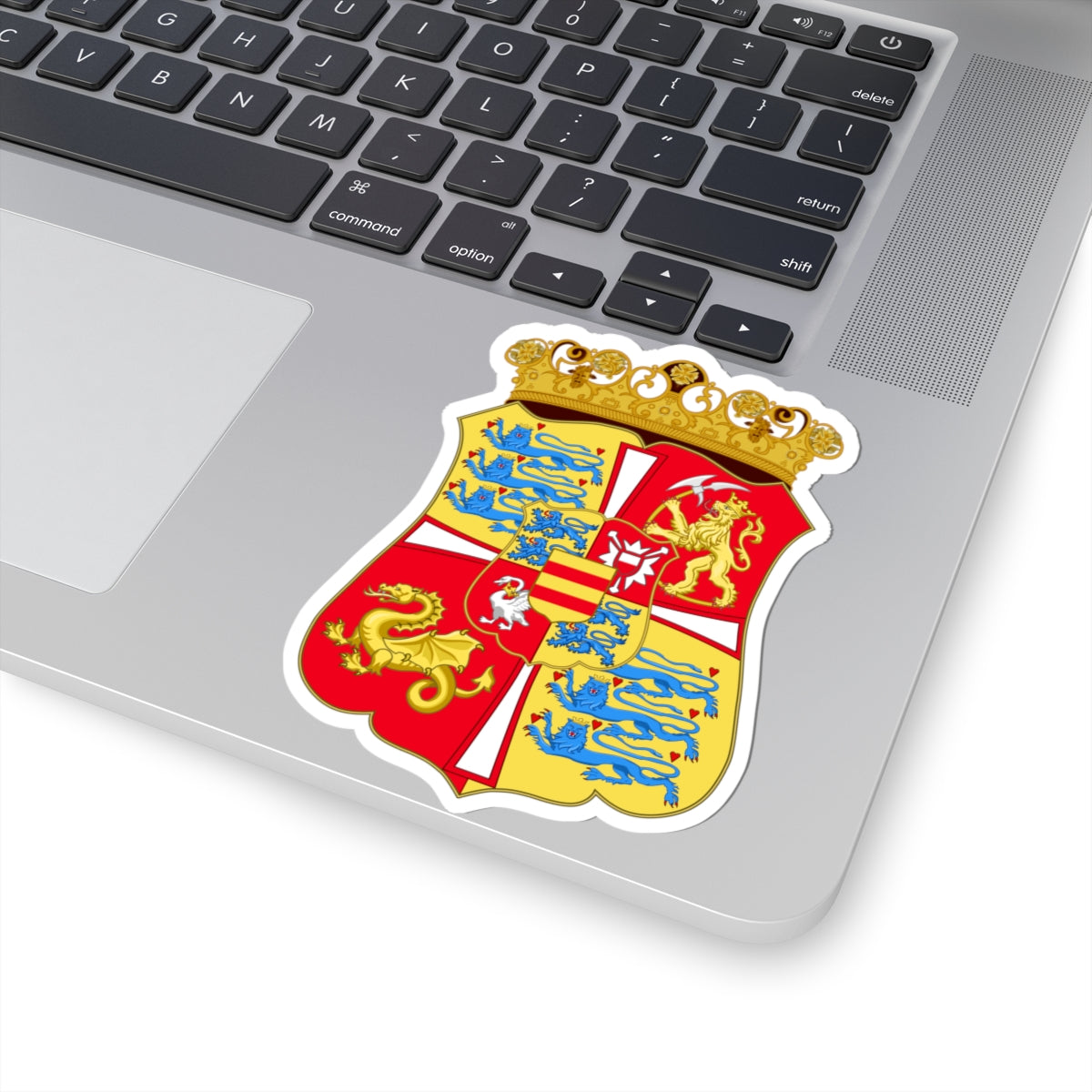 Armoiries Fréderic 1 du Danemark 1523-1533 (Denmark) (Coat of Arms) STICKER Vinyl Kiss-Cut Decal