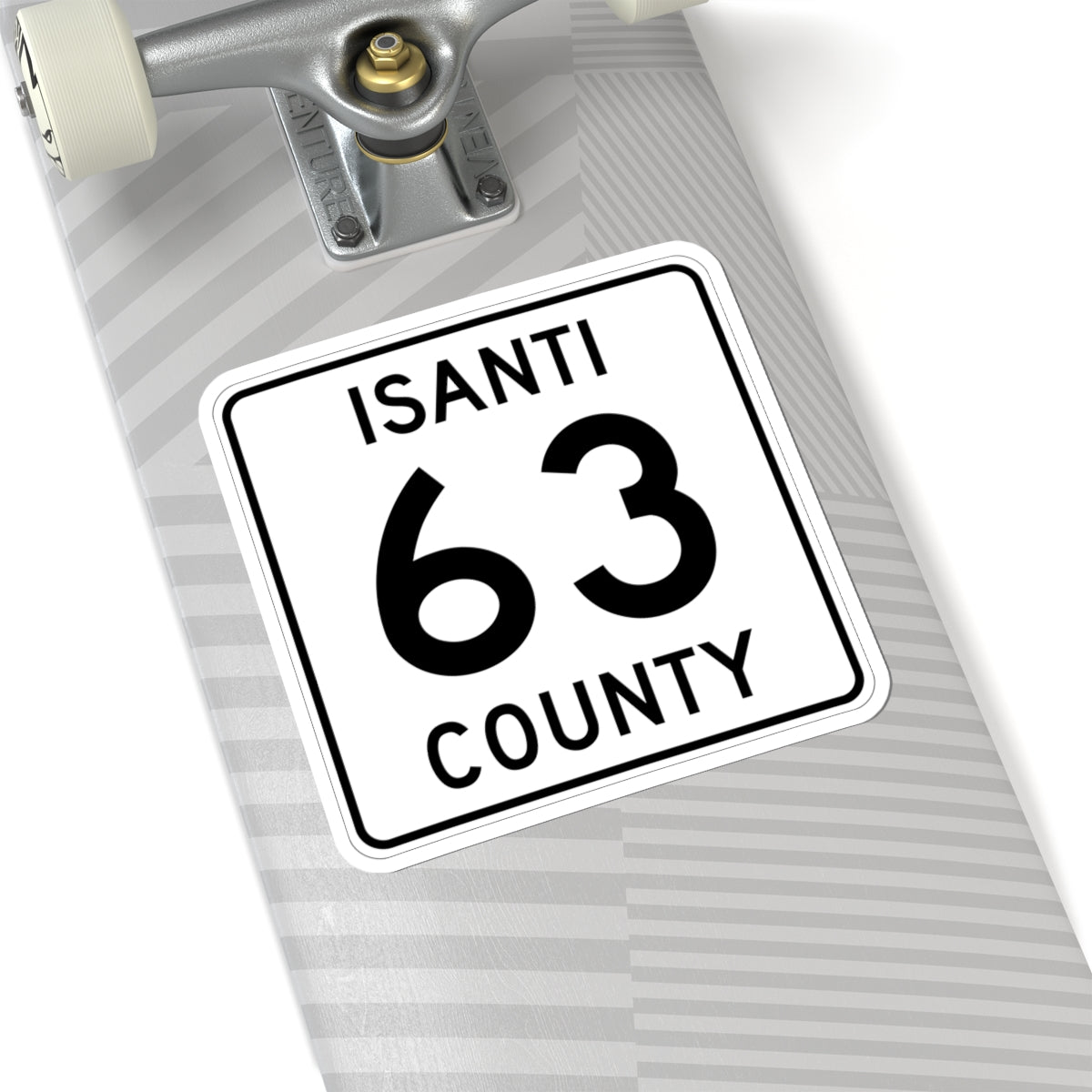 Isanti County 63 MN (Minnesota) (Road Sign) STICKER Vinyl Kiss-Cut Decal