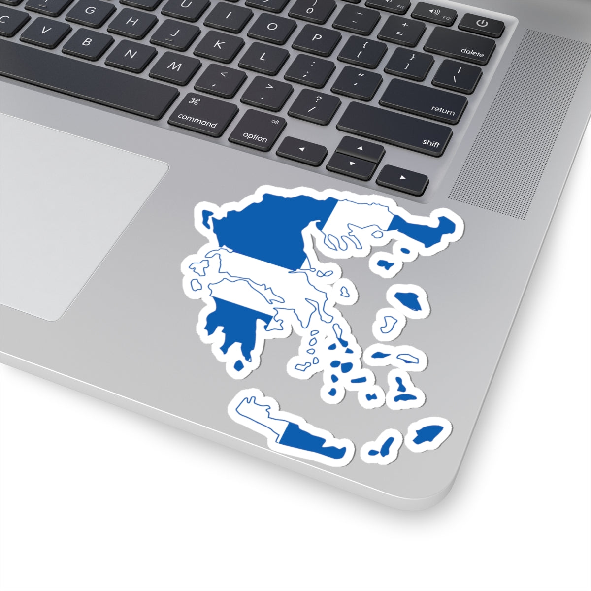Flag-map of Greece 1822-1978 (Greece) STICKER Vinyl Kiss-Cut Decal