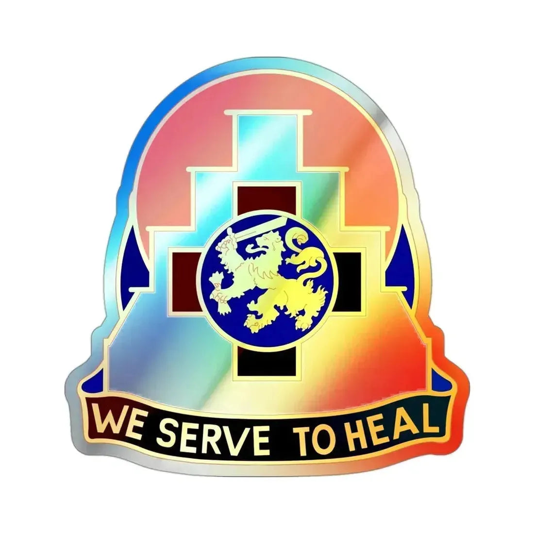 356 Field Hospital (U.S. Army) Holographic STICKER Die-Cut Vinyl Decal 3 Inch Holographic - The Sticker Space