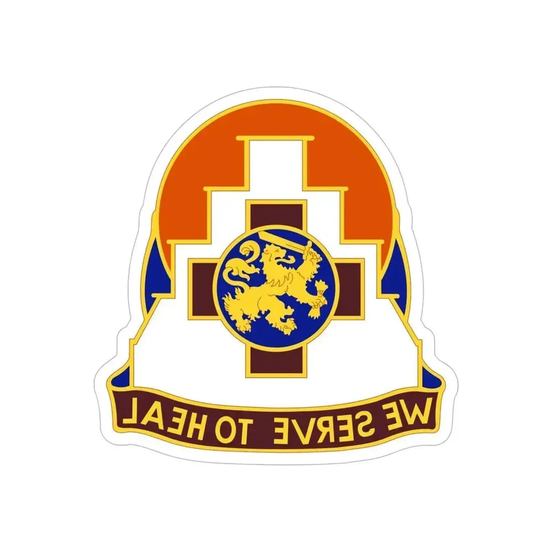 356 Field Hospital (U.S. Army) REVERSE PRINT Transparent Die-Cut STICKER 6 Inch Die-Cut Transparent - The Sticker Space