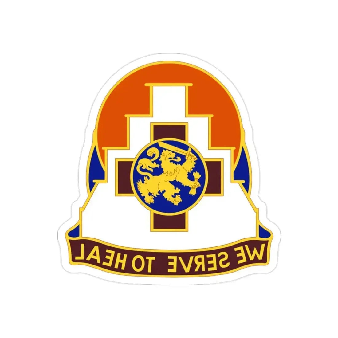 356 Field Hospital (U.S. Army) REVERSE PRINT Transparent Die-Cut STICKER - The Sticker Space