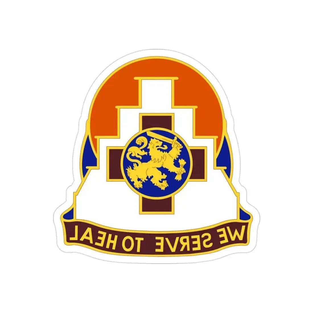 356 Field Hospital (U.S. Army) REVERSE PRINT Transparent Die-Cut STICKER - The Sticker Space