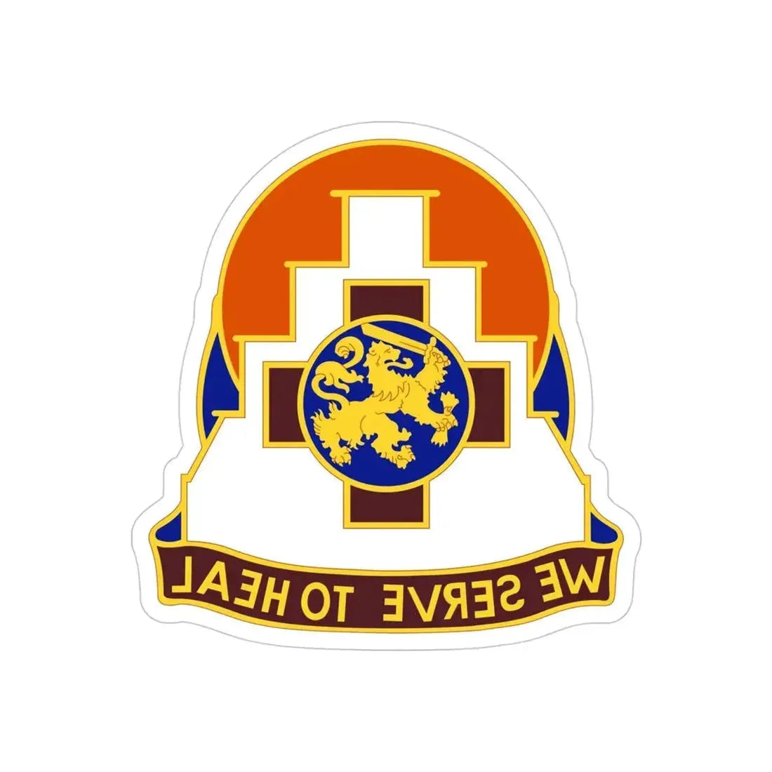 356 Field Hospital (U.S. Army) REVERSE PRINT Transparent Die-Cut STICKER - The Sticker Space