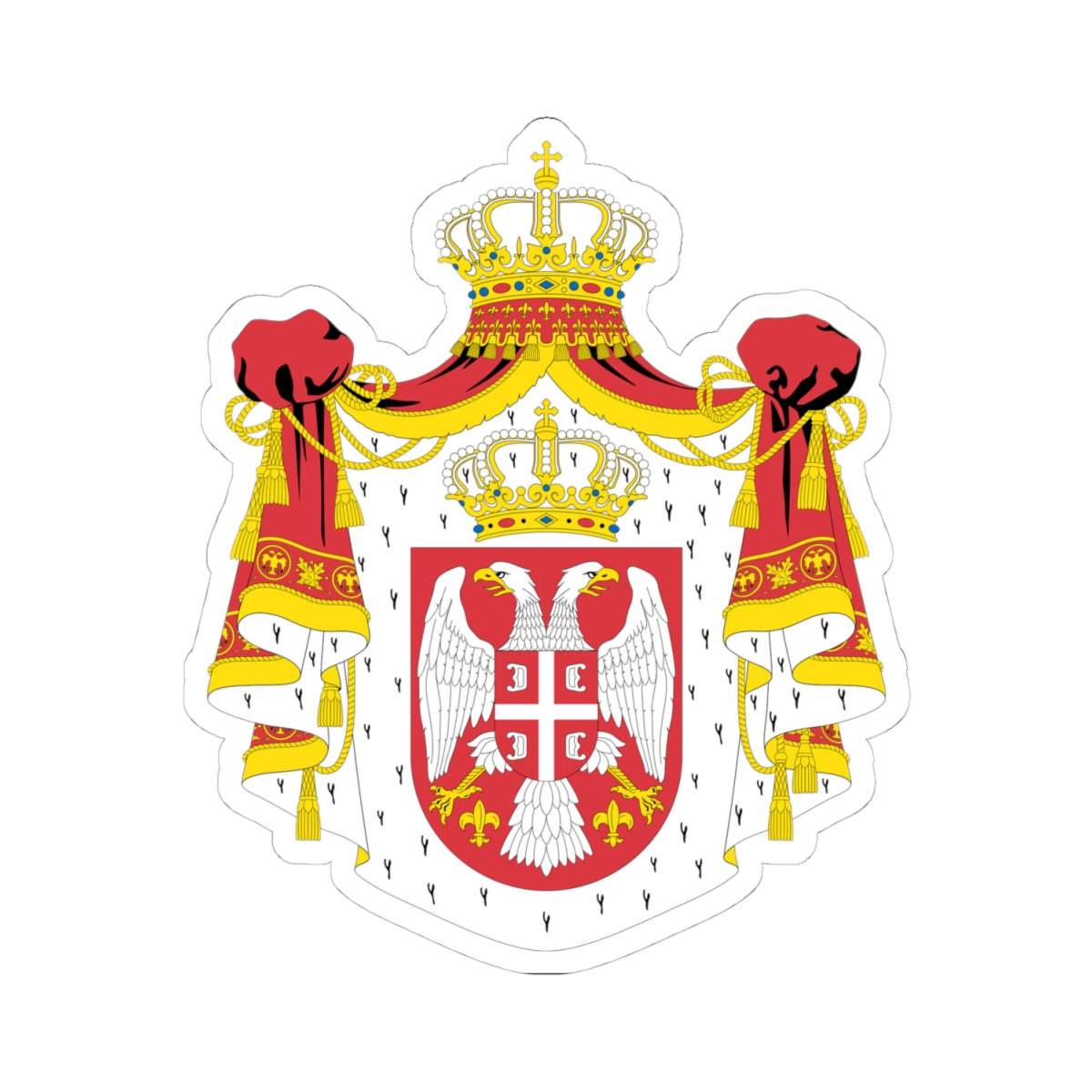 Coat of arms of Serbia (2004-2010) - STICKER Vinyl Kiss-Cut Decal