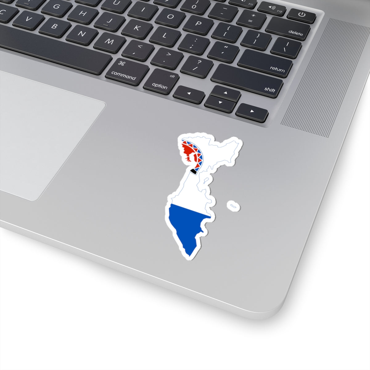 Flag-map of Kamchatka Krai (Russia) STICKER Vinyl Kiss-Cut Decal