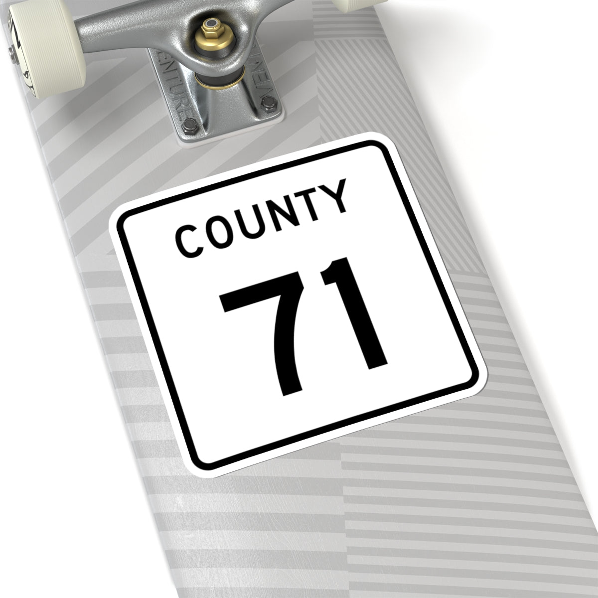 County 71 square (Minnesota) (Road Sign) STICKER Vinyl Kiss-Cut Decal