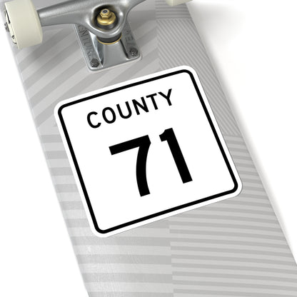 County 71 square (Minnesota) (Road Sign) STICKER Vinyl Kiss-Cut Decal