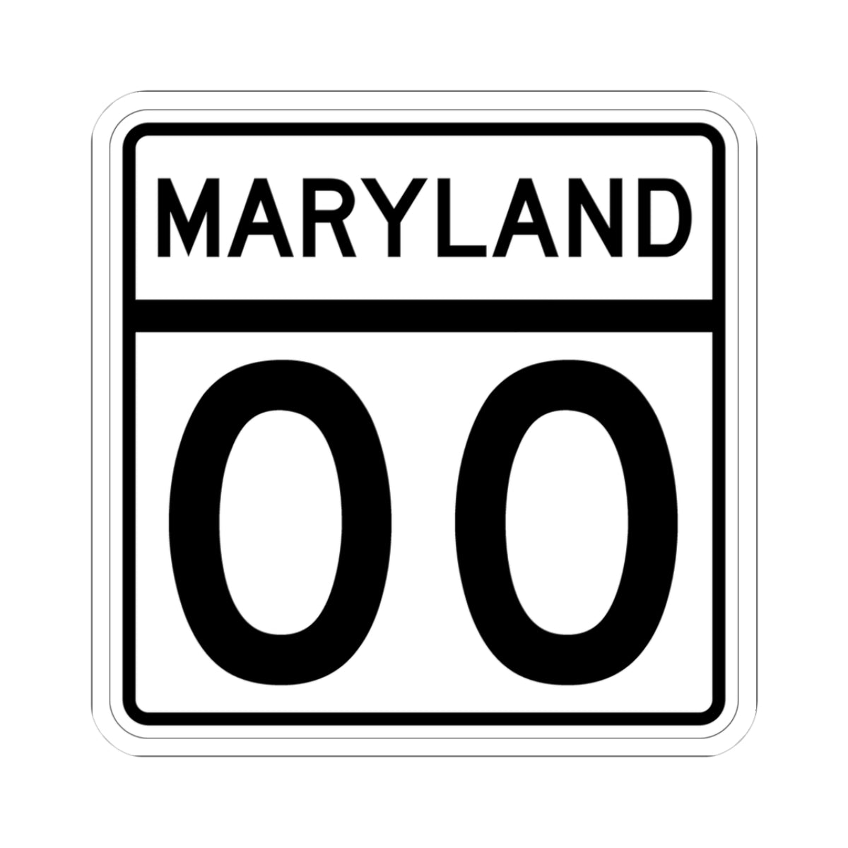 MD template (Maryland) (Road Sign) STICKER Vinyl Kiss-Cut Decal