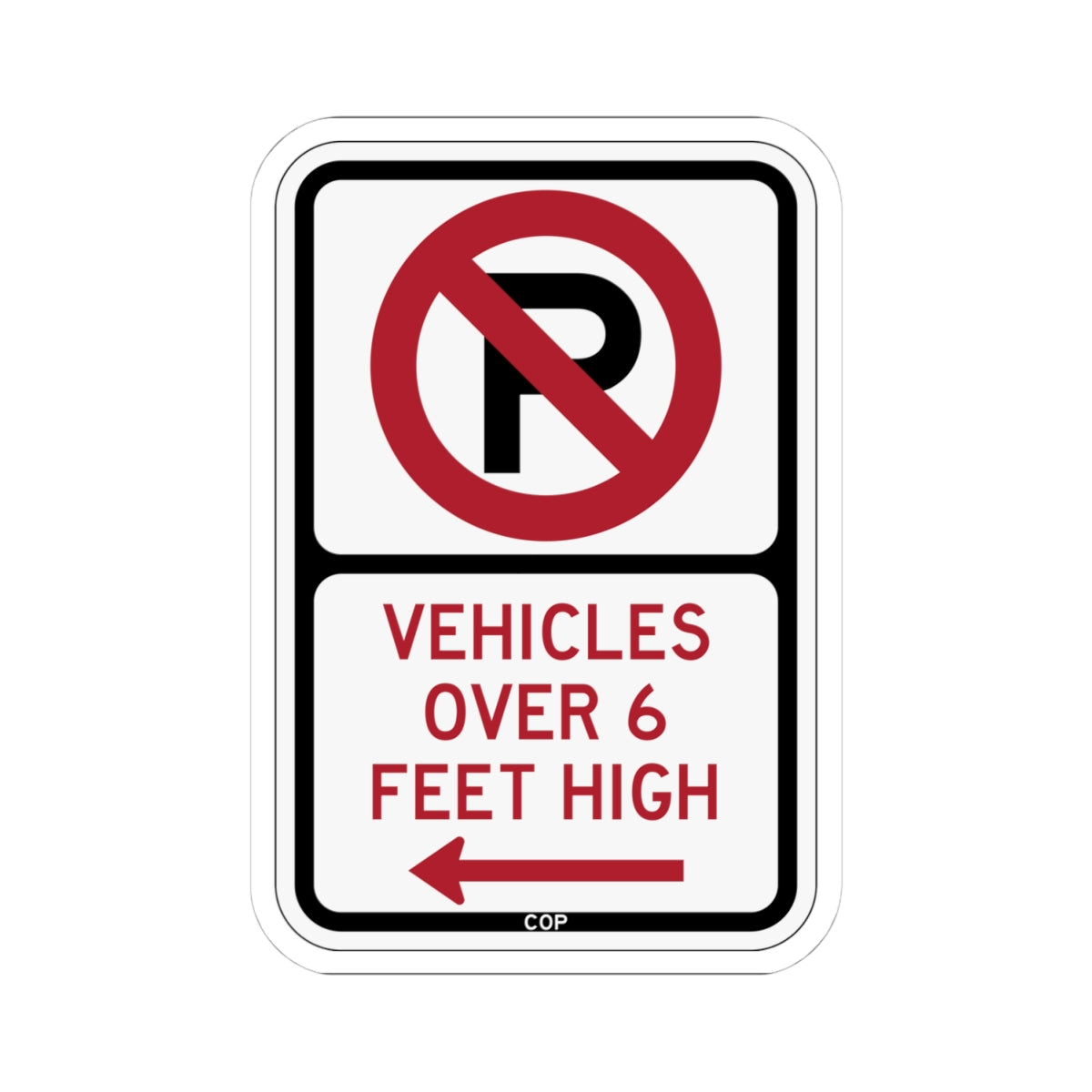 PBOT Road sign P1960L (Oregon) (Road Sign) STICKER Vinyl Kiss-Cut Decal