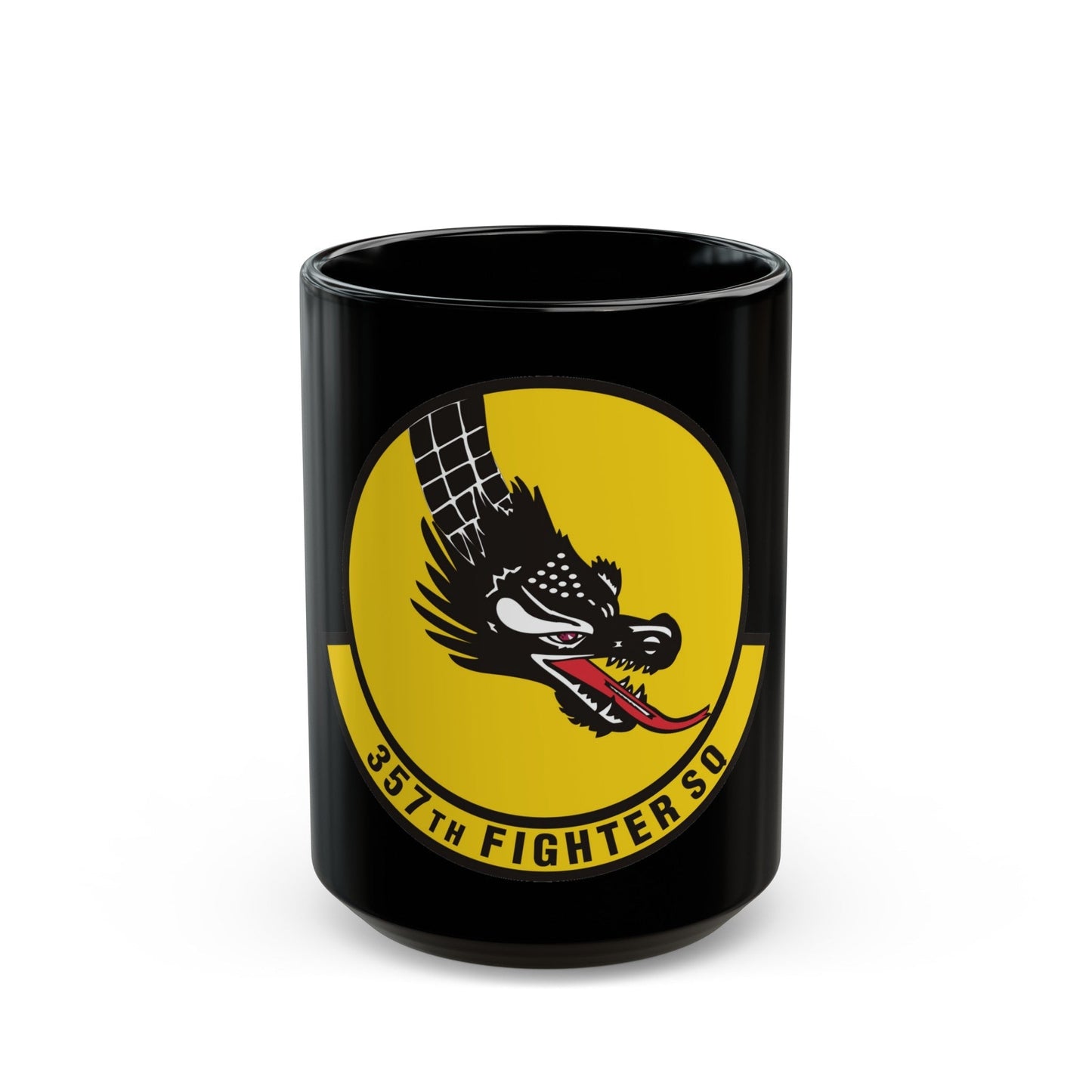 357th Fighter Squadron (U.S. Air Force) Black Coffee Mug-15oz-The Sticker Space