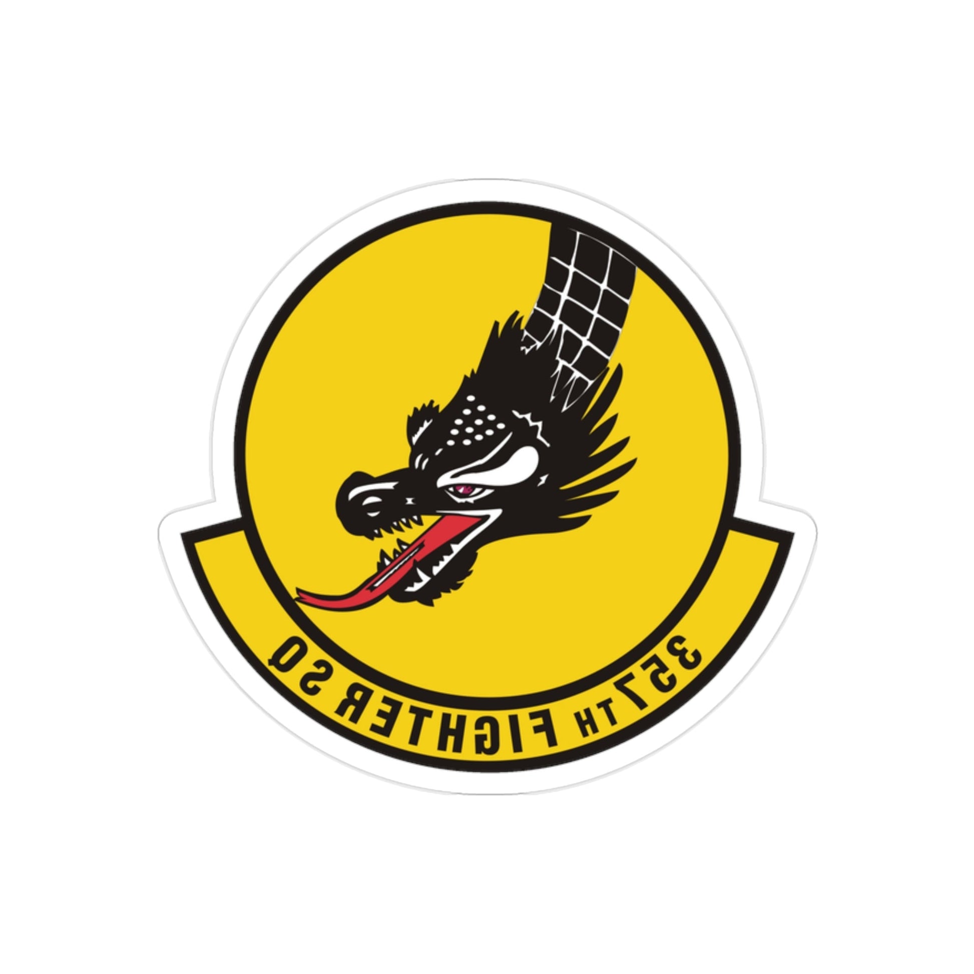 357th Fighter Squadron (U.S. Air Force) REVERSE PRINT Transparent STICKER-2" × 2"-The Sticker Space