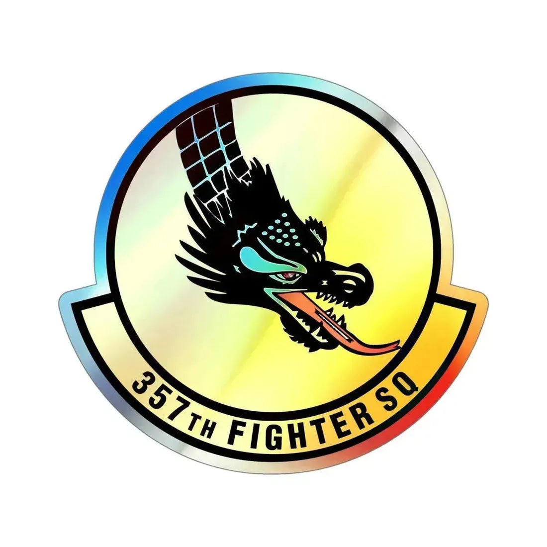 357th Fighter Squadron (U.S. Air Force) Holographic STICKER Die-Cut Vinyl Decal 5 Inch Holographic - The Sticker Space