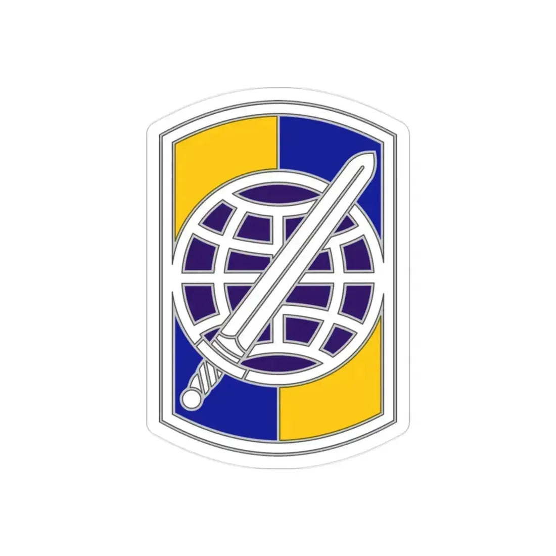 358 Civil Affairs Brigade 2 (U.S. Army) REVERSE PRINT Transparent Die-Cut STICKER 2 Inch Die-Cut Transparent - The Sticker Space