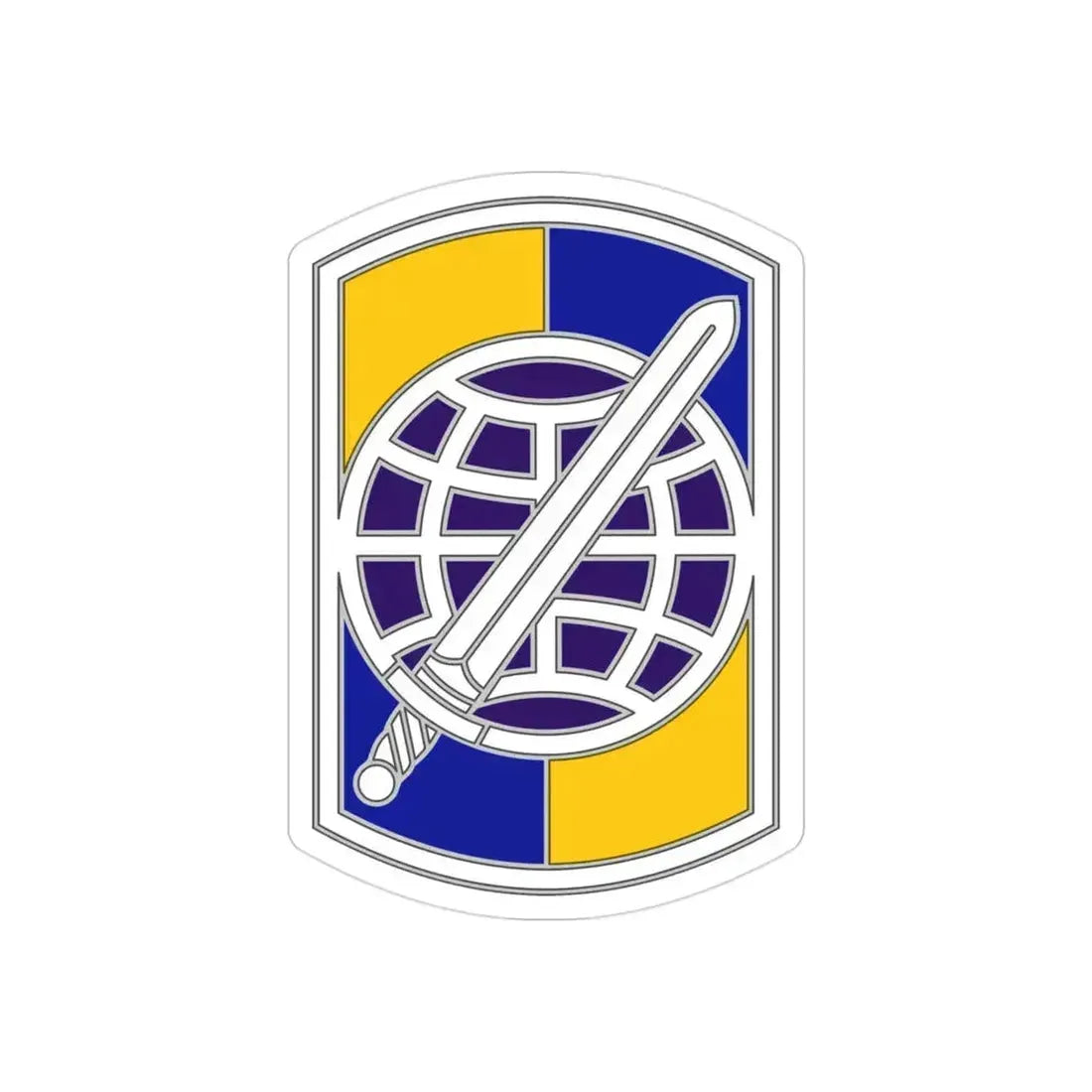 358 Civil Affairs Brigade 2 (U.S. Army) REVERSE PRINT Transparent Die-Cut STICKER 3 Inch Die-Cut Transparent - The Sticker Space