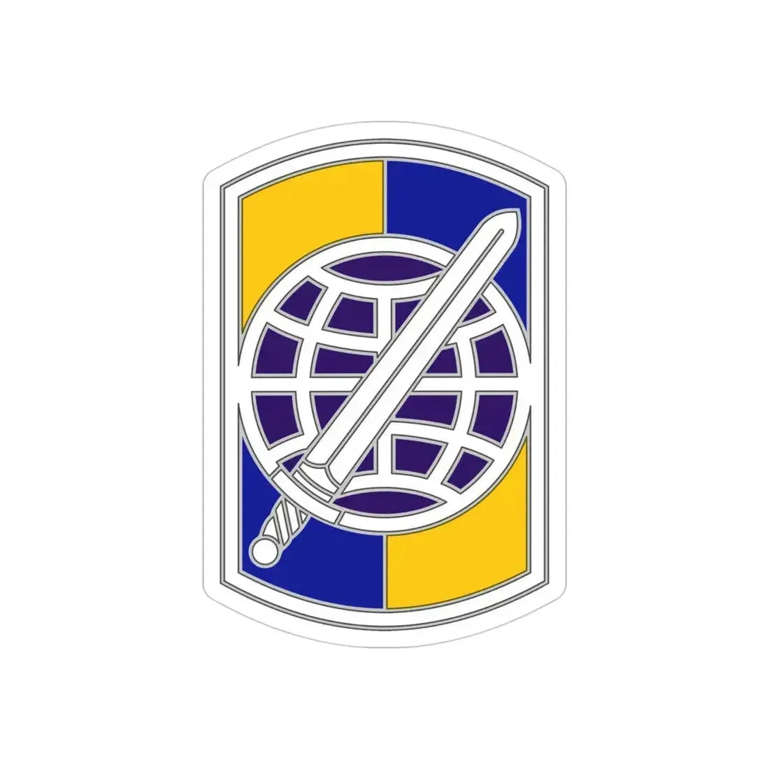 358 Civil Affairs Brigade 2 (U.S. Army) REVERSE PRINT Transparent Die-Cut STICKER 4 Inch Die-Cut Transparent - The Sticker Space
