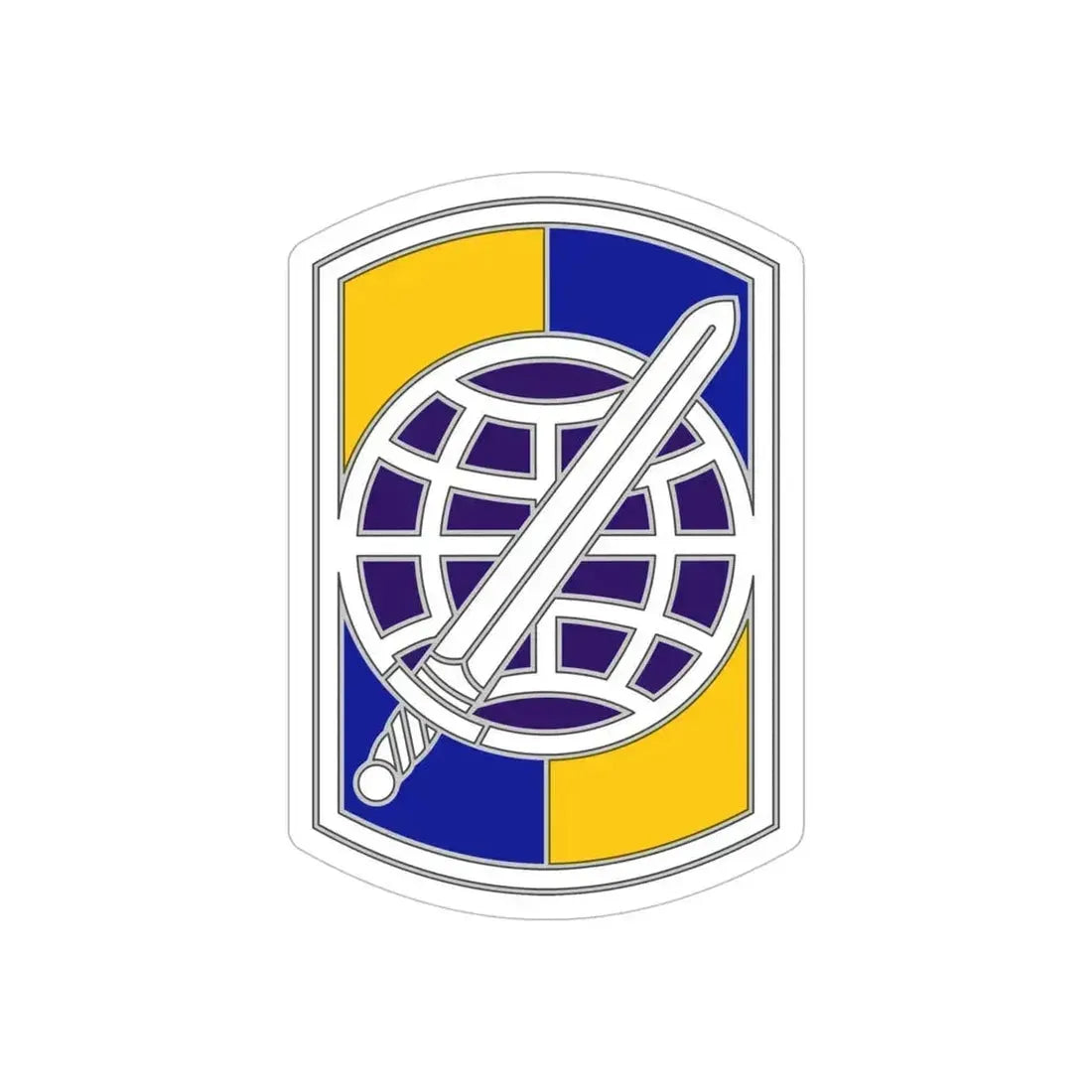 358 Civil Affairs Brigade 2 (U.S. Army) REVERSE PRINT Transparent Die-Cut STICKER 5 Inch Die-Cut Transparent - The Sticker Space
