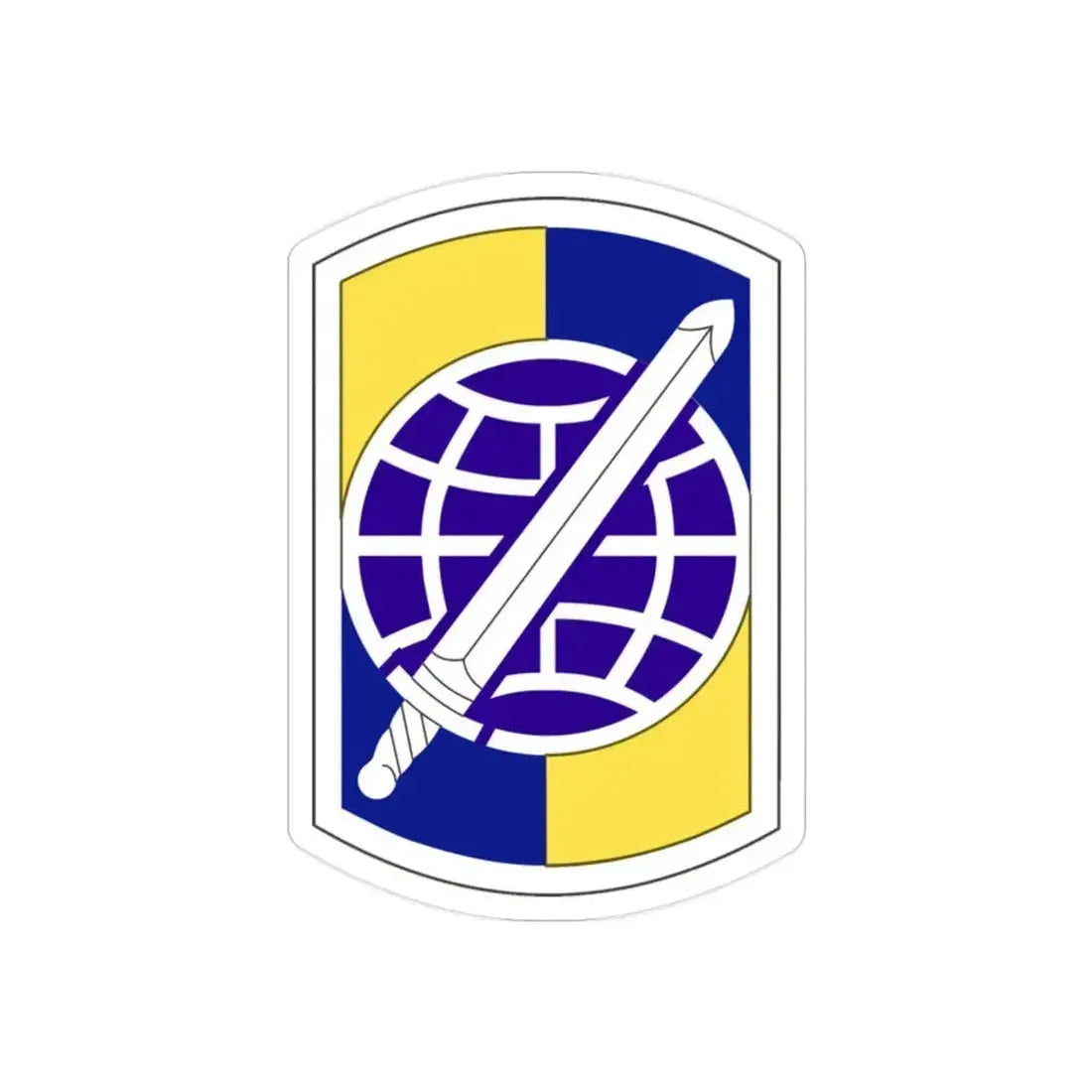 358 Civil Affairs Brigade (U.S. Army) REVERSE PRINT Transparent Die-Cut STICKER 2 Inch Die-Cut Transparent - The Sticker Space