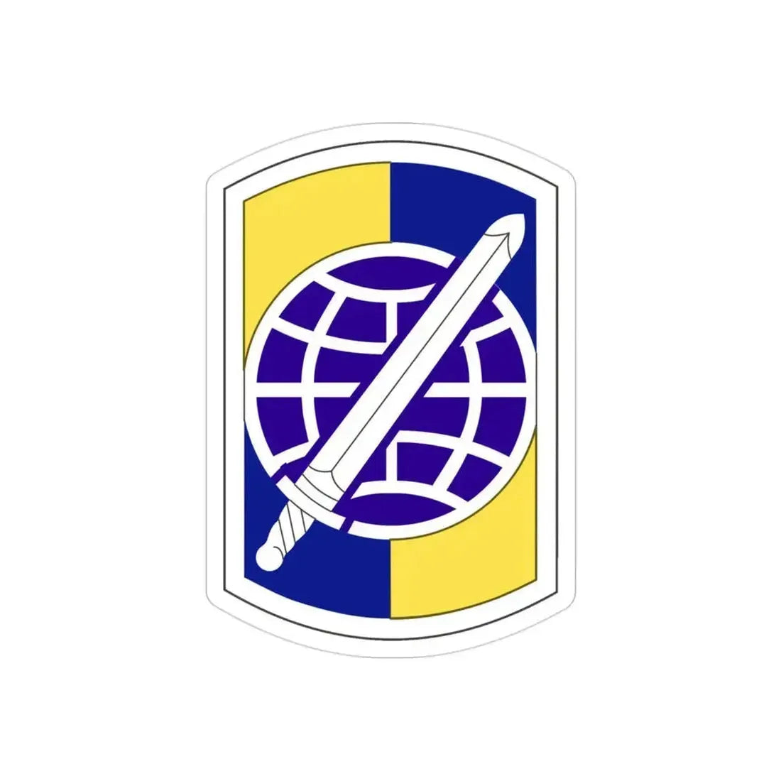 358 Civil Affairs Brigade (U.S. Army) REVERSE PRINT Transparent Die-Cut STICKER 3 Inch Die-Cut Transparent - The Sticker Space