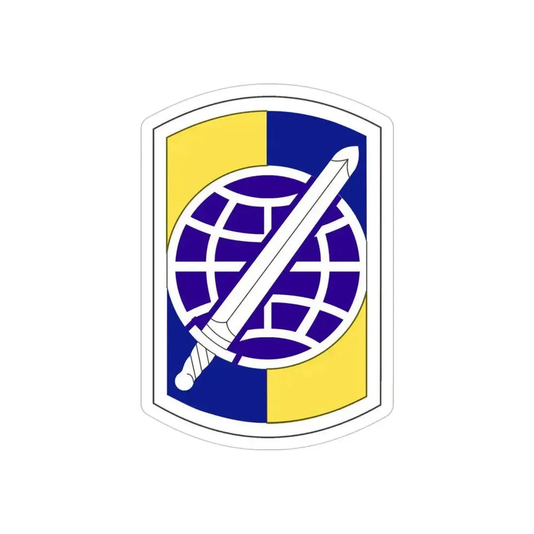 358 Civil Affairs Brigade (U.S. Army) REVERSE PRINT Transparent Die-Cut STICKER 4 Inch Die-Cut Transparent - The Sticker Space