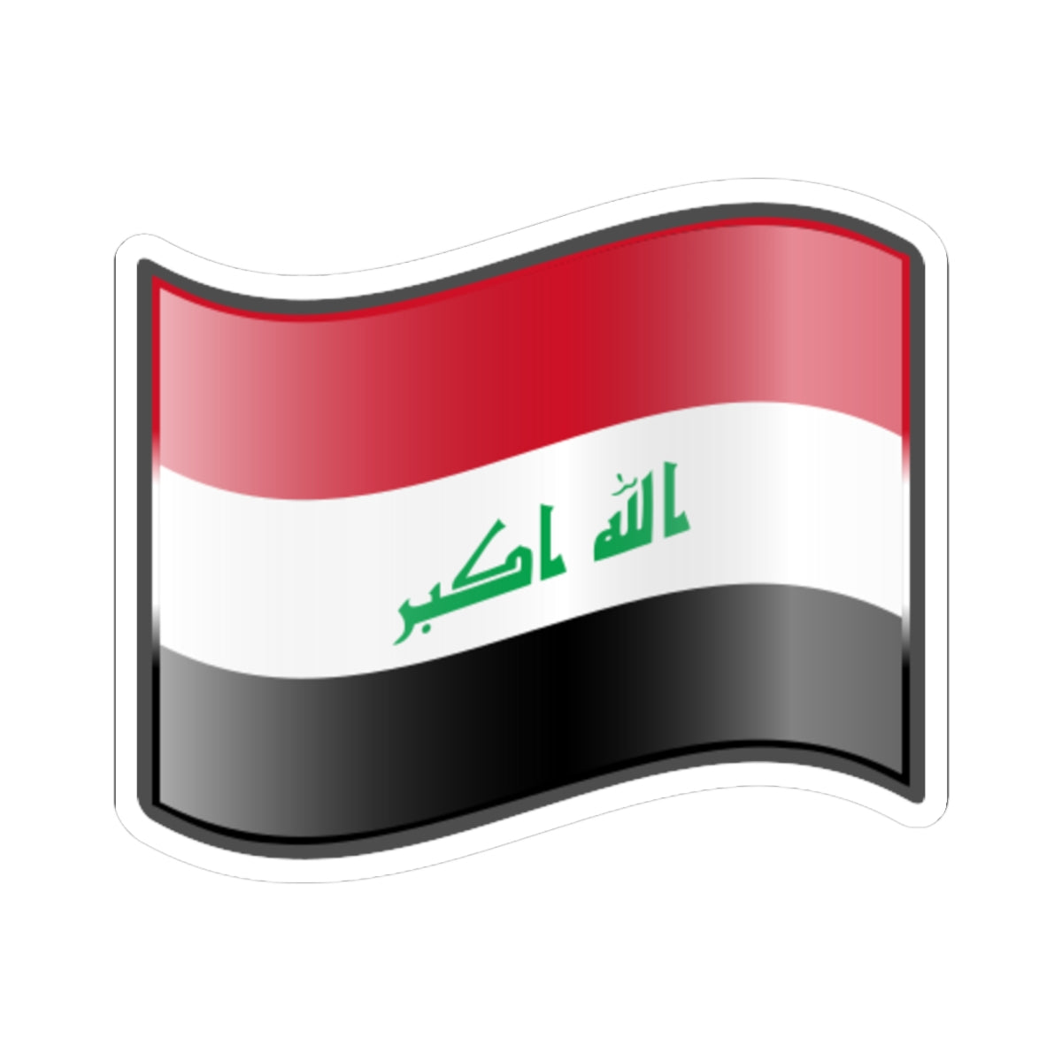 Nuvola Iraqi flag (Iraq) STICKER Vinyl Kiss-Cut Decal
