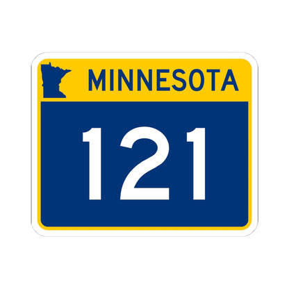MN-121 wide (Minnesota) (Road Sign) STICKER Vinyl Kiss-Cut Decal