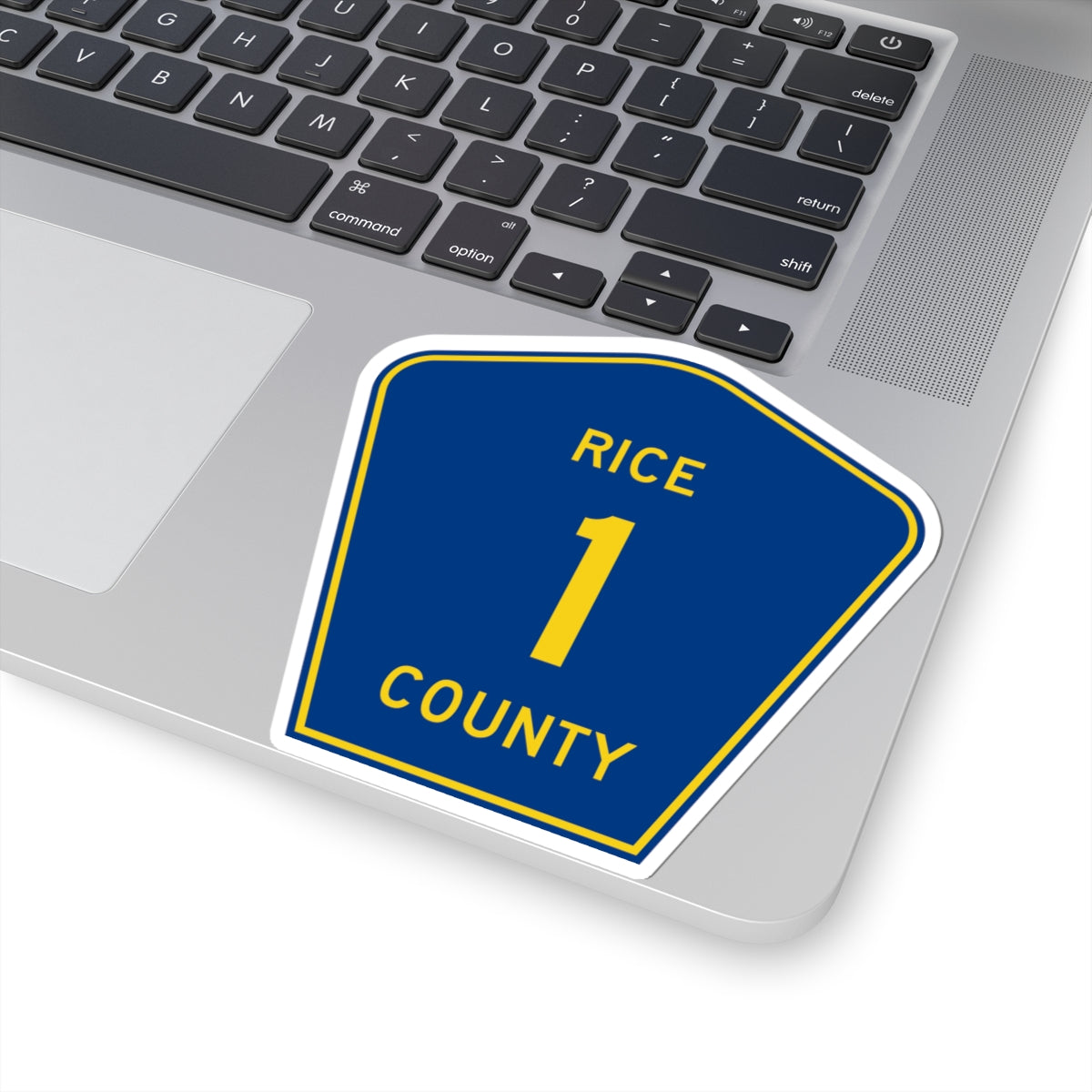 Rice County Route 1 (Minnesota) (Road Sign) STICKER Vinyl Kiss-Cut Decal