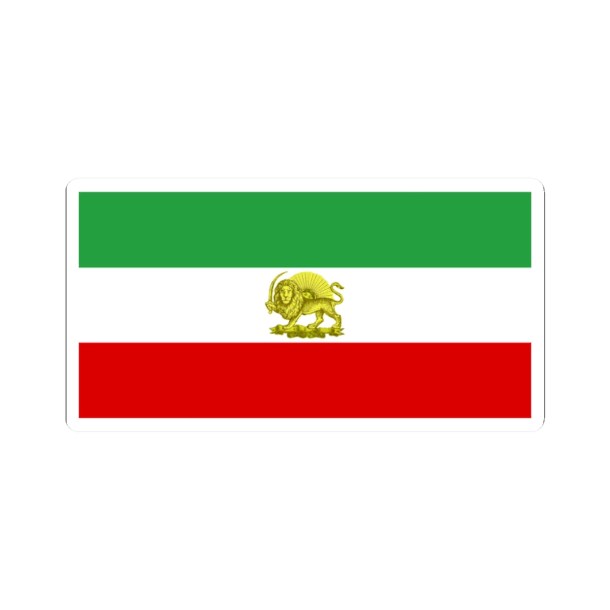 Post-constitutional Revolution State Flag of Persia (Iran) STICKER Vinyl Kiss-Cut Decal