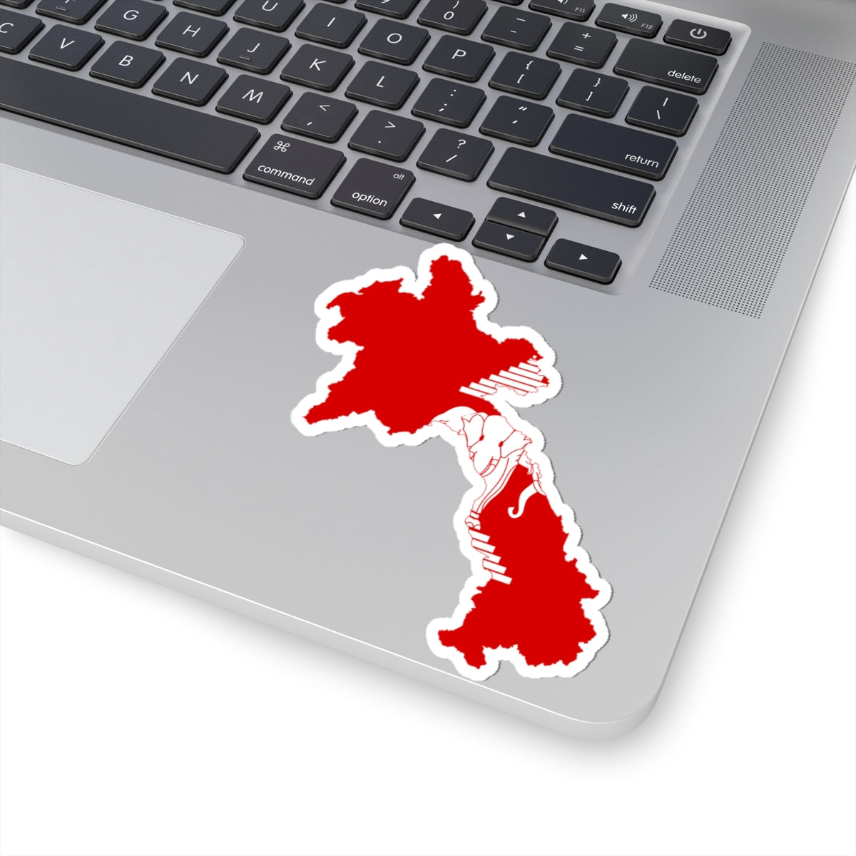 Flag-map of Laos 1952-1975 (Laos) STICKER Vinyl Kiss-Cut Decal