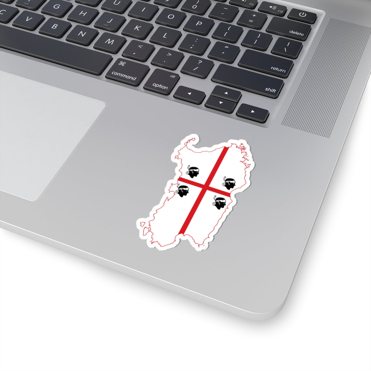Flag map of Sardinia (Italy) STICKER Vinyl Kiss-Cut Decal