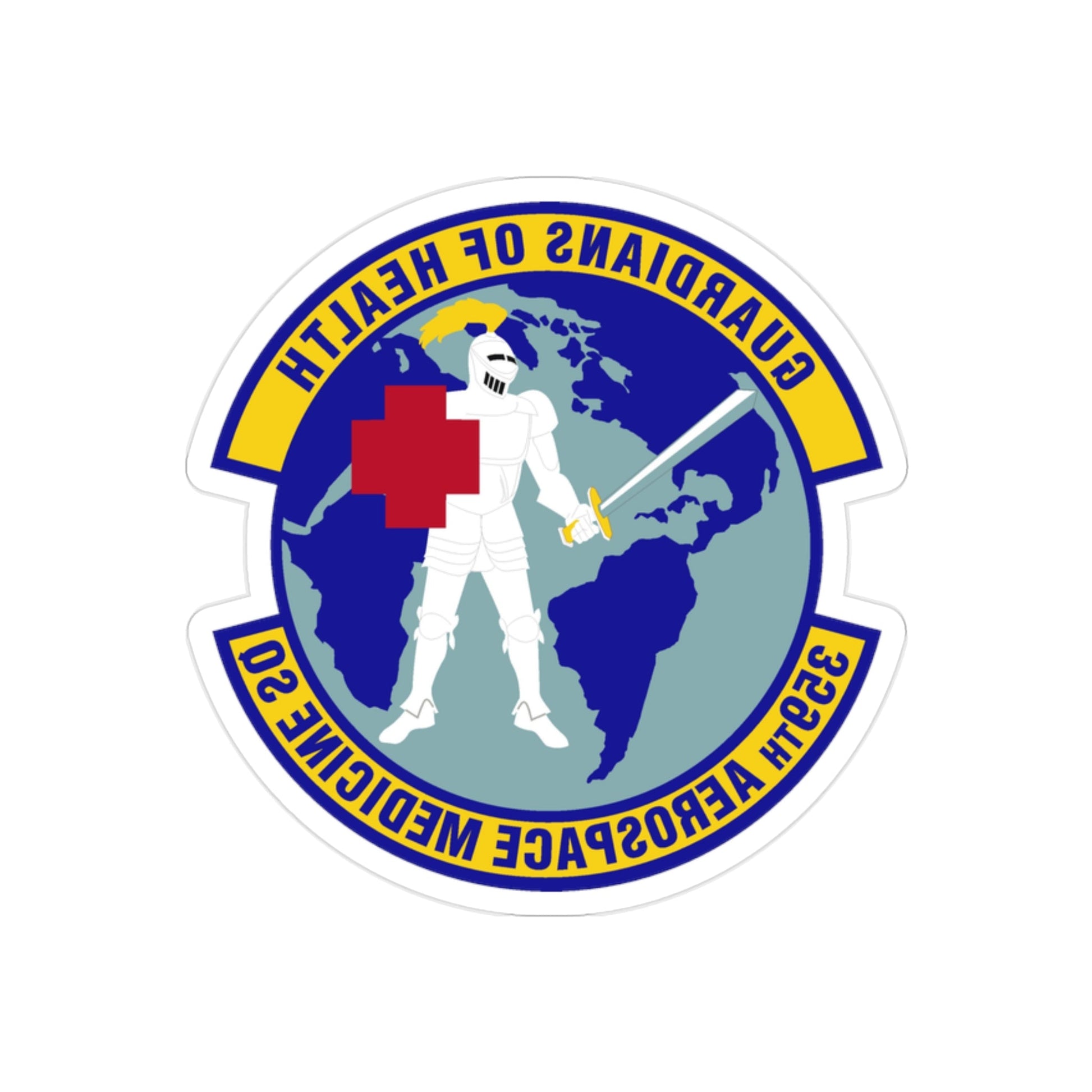 359th Aerospace Medicine Squadron (U.S. Air Force) REVERSE PRINT Transparent STICKER-2" × 2"-The Sticker Space