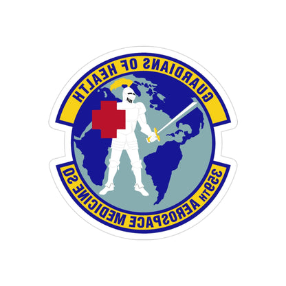 359th Aerospace Medicine Squadron (U.S. Air Force) REVERSE PRINT Transparent STICKER-3" × 3"-The Sticker Space