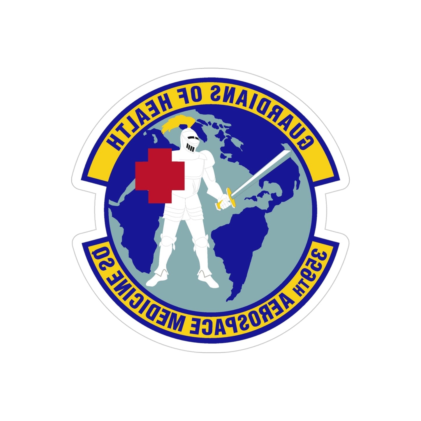 359th Aerospace Medicine Squadron (U.S. Air Force) REVERSE PRINT Transparent STICKER-4 Inch-The Sticker Space