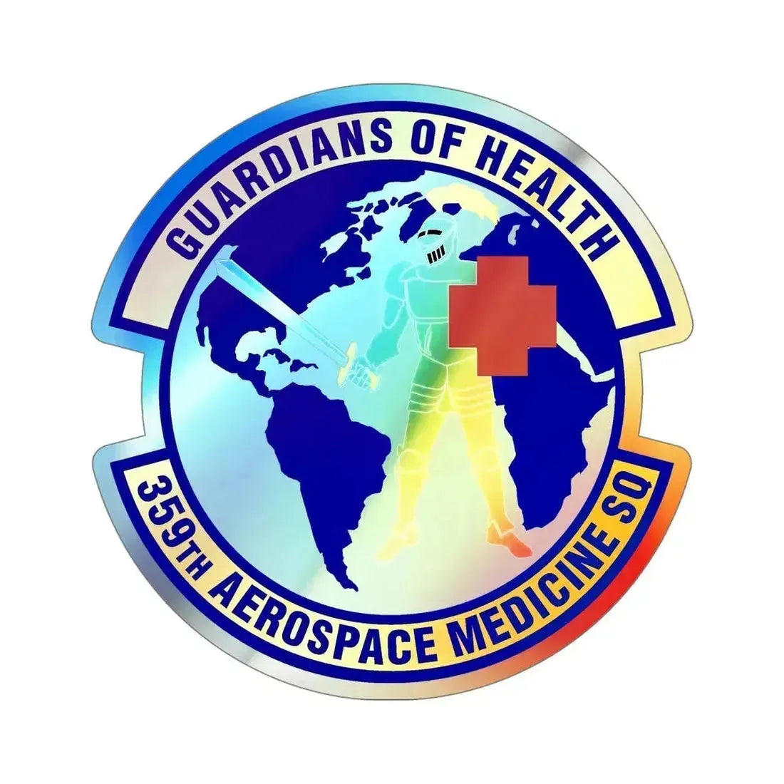 359th Aerospace Medicine Squadron (U.S. Air Force) Holographic STICKER Die-Cut Vinyl Decal 5 Inch Holographic - The Sticker Space
