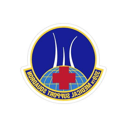359th Medical Support Squadron (U.S. Air Force) REVERSE PRINT Transparent Die-Cut STICKER 4 Inch Die-Cut Transparent - The Sticker Space