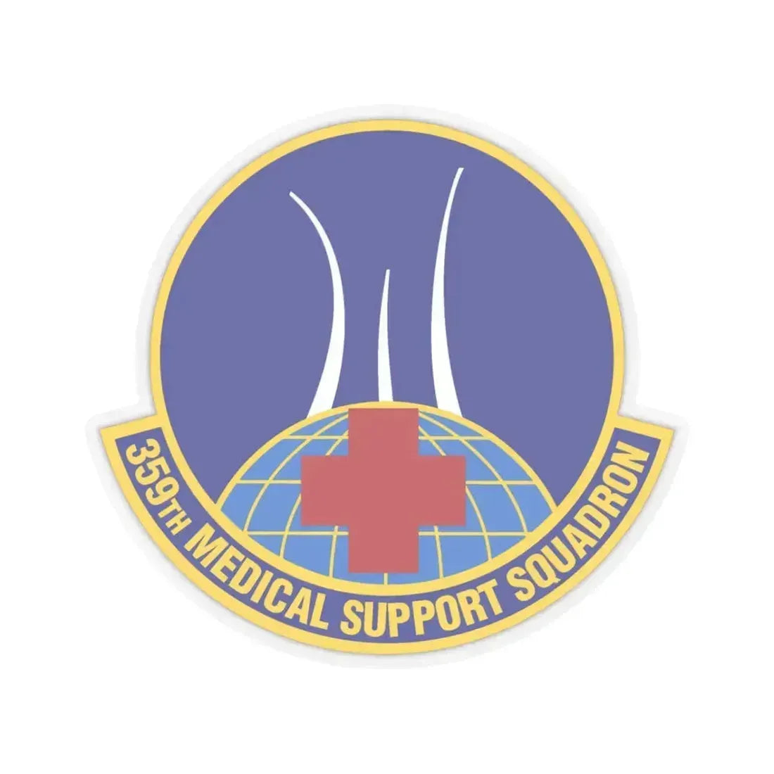 359th Medical Support Squadron (U.S. Air Force) STICKER Vinyl Kiss-Cut Decal 3 Inch Transparent - The Sticker Space