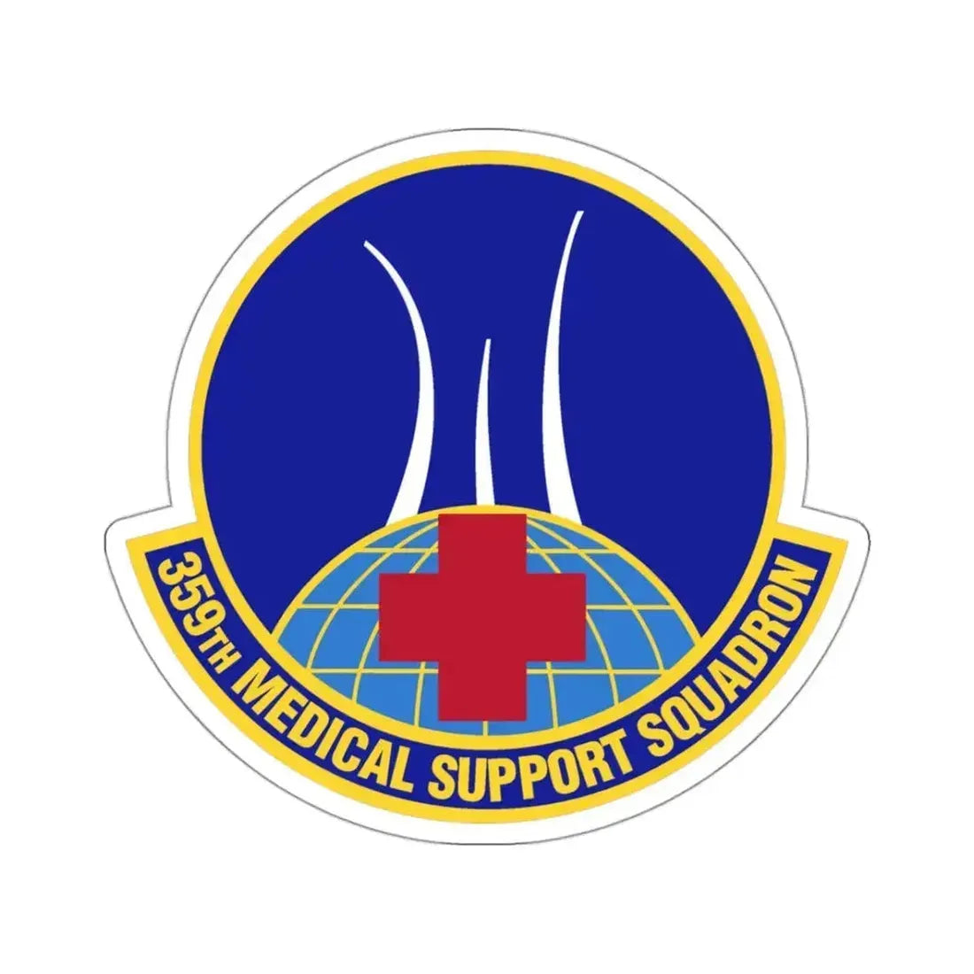359th Medical Support Squadron (U.S. Air Force) STICKER Vinyl Kiss-Cut Decal 3 Inch White - The Sticker Space