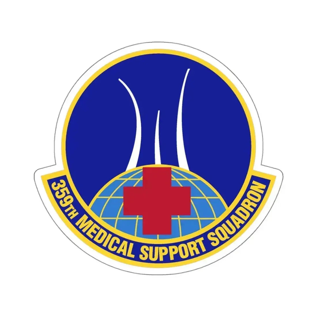 359th Medical Support Squadron (U.S. Air Force) STICKER Vinyl Kiss-Cut Decal 4 Inch White - The Sticker Space