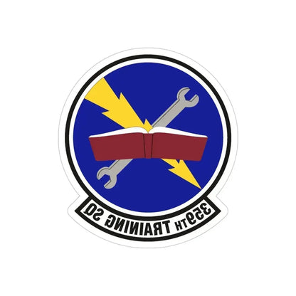 359th Training Squadron (U.S. Air Force) REVERSE PRINT Transparent Die-Cut STICKER 4 Inch Die-Cut Transparent - The Sticker Space