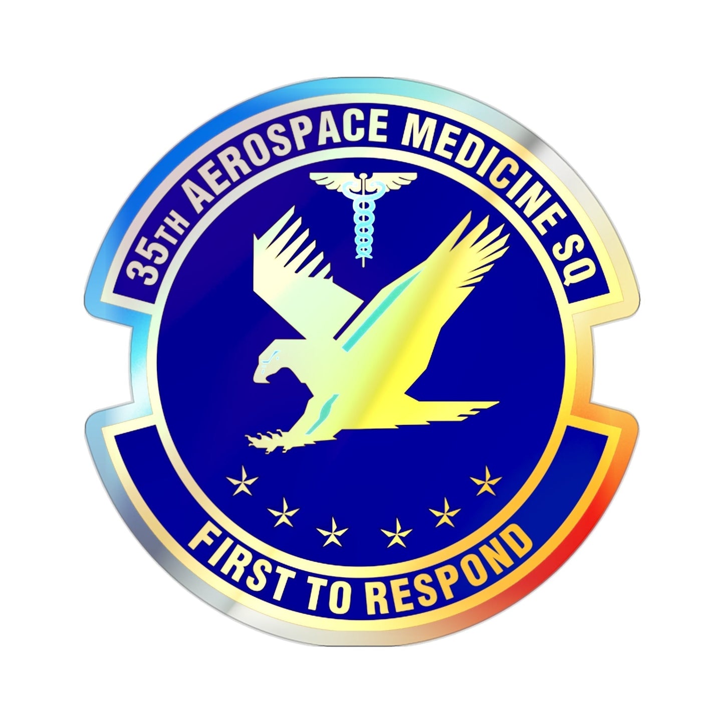 35th Aerospace Medicine Squadron (U.S. Air Force) Holographic STICKER Die-Cut Vinyl Decal-2 Inch-The Sticker Space