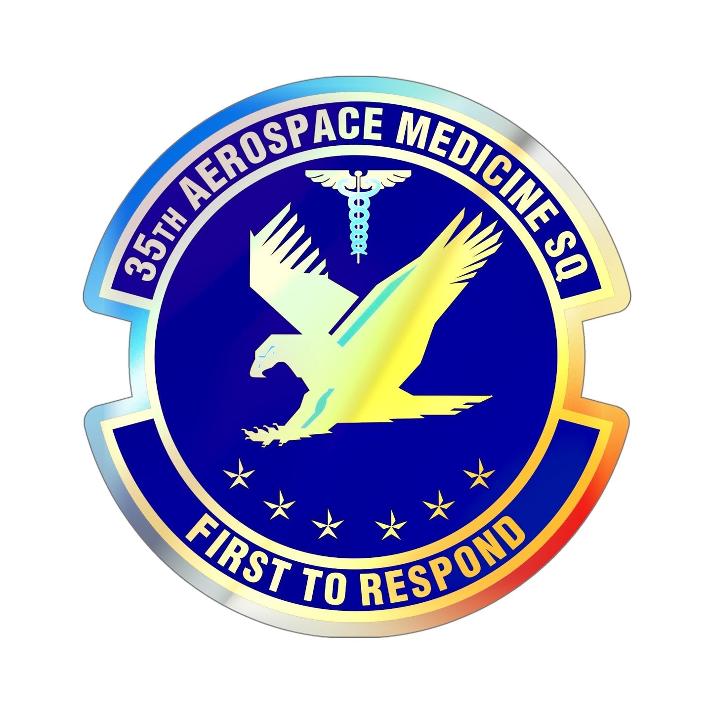 35th Aerospace Medicine Squadron (U.S. Air Force) Holographic STICKER Die-Cut Vinyl Decal-5 Inch-The Sticker Space