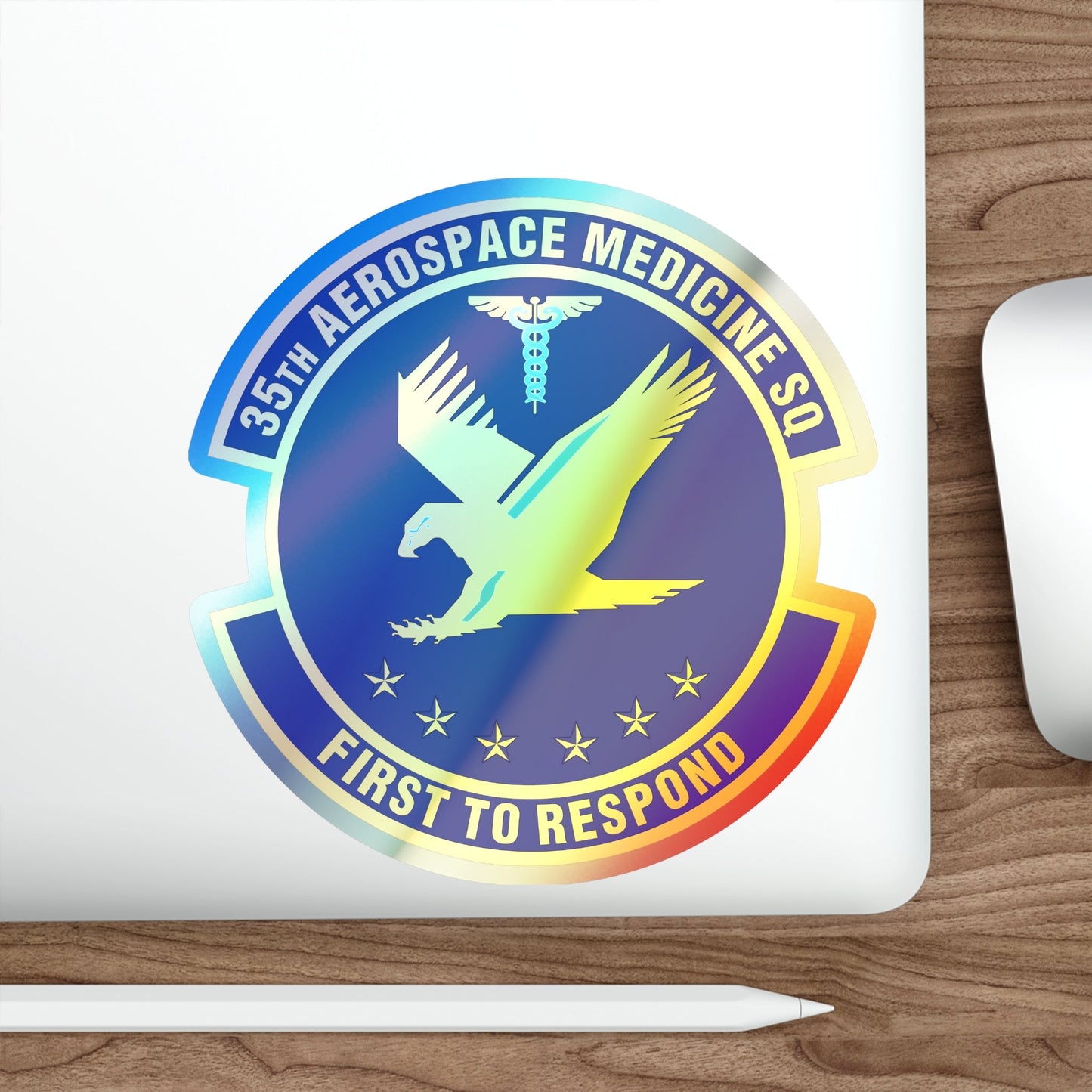 35th Aerospace Medicine Squadron (U.S. Air Force) Holographic STICKER Die-Cut Vinyl Decal-The Sticker Space