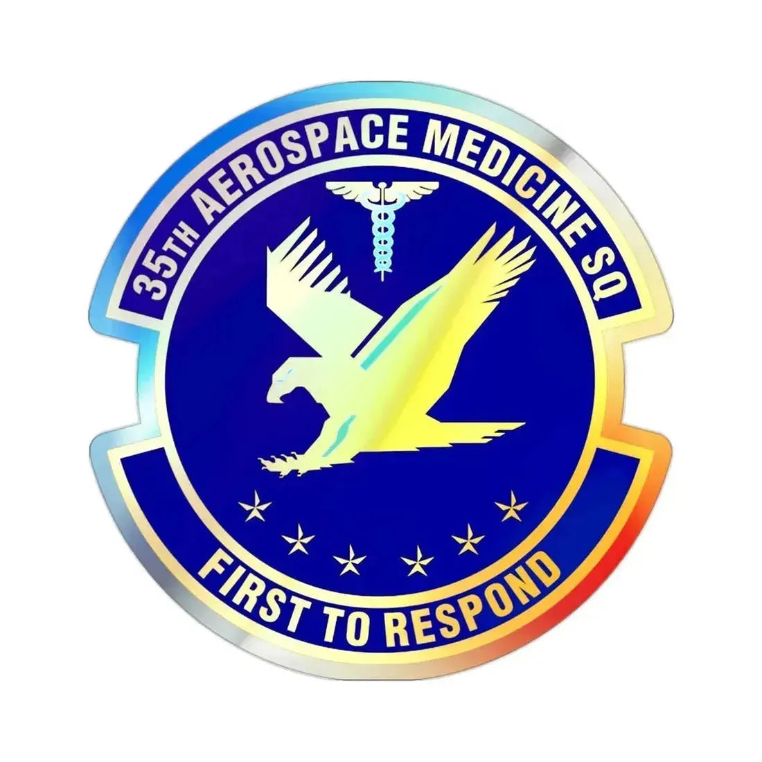 35th Aerospace Medicine Squadron (U.S. Air Force) Holographic STICKER Die-Cut Vinyl Decal 2 Inch Holographic - The Sticker Space