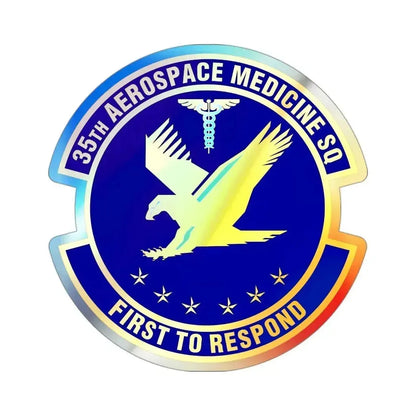 35th Aerospace Medicine Squadron (U.S. Air Force) Holographic STICKER Die-Cut Vinyl Decal 3 Inch Holographic - The Sticker Space