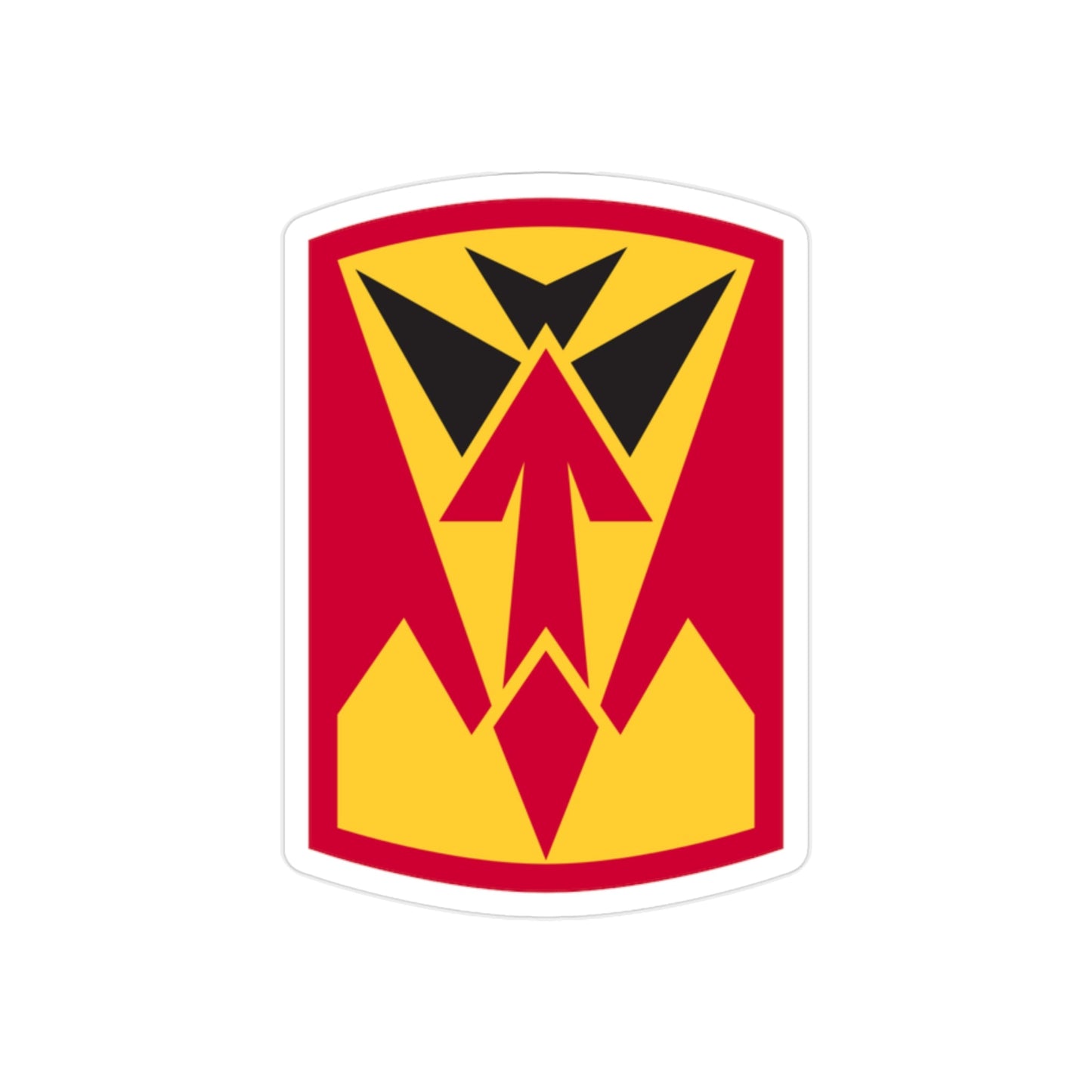 35th Air Defense Artillery Brigade (U.S. Army) REVERSE PRINT Transparent STICKER-2" × 2"-The Sticker Space